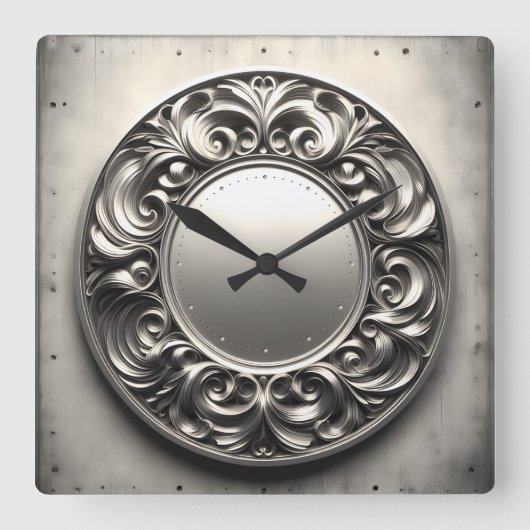 ornament ring  スクエア壁時計 (正面)