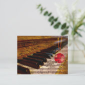 ornament rustic  piano teacher Christmas PostCard シーズンポストカード (スタンド正面)