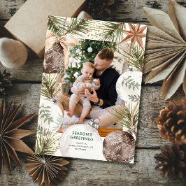 Ornament Surround Photo Holiday Card シーズンカード