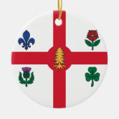 Ornament with flag of Montreal, Canada セラミックオーナメント (正面)
