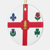Ornament with flag of Montreal, Canada セラミックオーナメント (左)