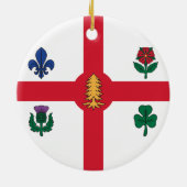 Ornament with flag of Montreal, Canada セラミックオーナメント (裏面)