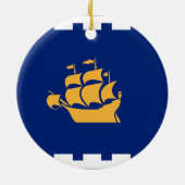 Ornament with flag of Quebec City, Canada セラミックオーナメント (裏面)