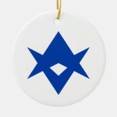 Ornament with flag of Toyota City, Japan セラミックオーナメント (正面)