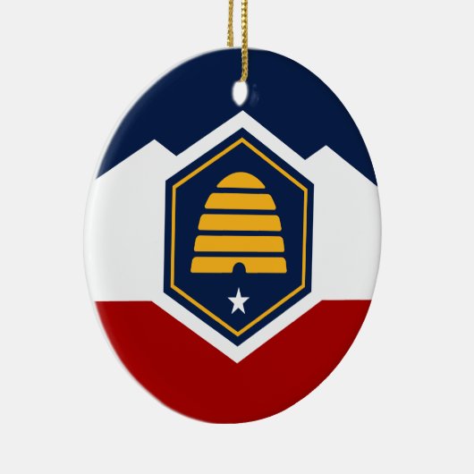Ornament with flag of Utah, USA セラミックオーナメント (右)