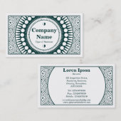 Ornamental 01 -暗いモスグリーンの(卵の殼) 名刺 (正面/裏面)