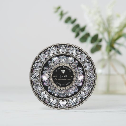 Ornamental Aniversary Diamond Monogram 招待状 (スタンド正面)