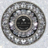 Ornamental Aniversary Diamond Monogram 招待状