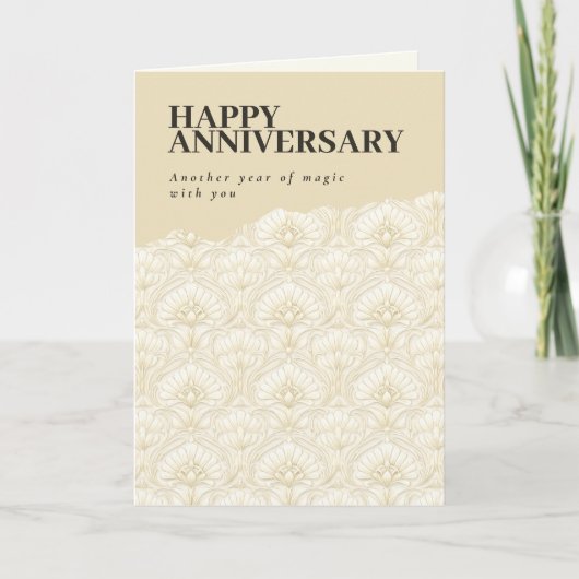 Ornamental Art Deco – Ivory Anniversary Card シーズンカード (正面)