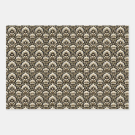Ornamental Art Deco – Noir | Decorative Luxe ラッピングペーパーシート
