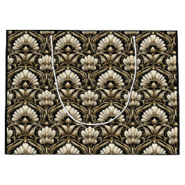 Ornamental Art Deco – Noir | Decorative Luxe ラージペーパーバッグ