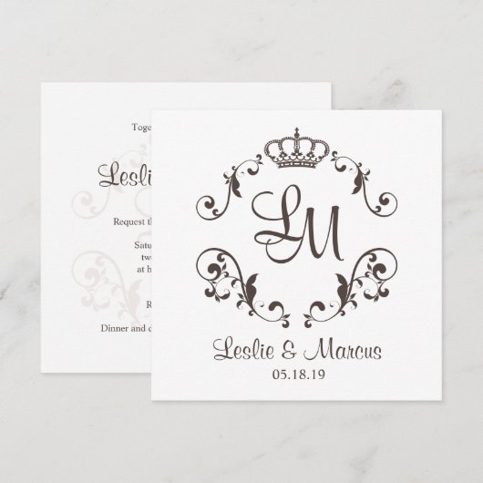 Ornamental Border with a Traditional Crown (正面/裏面)