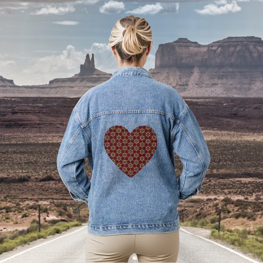 Ornamental Cherry Blossom Pattern Denim Jacket デニムジャケット