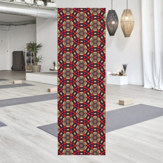 Ornamental Cherry Blossom Pattern Yoga Mat ヨガマット