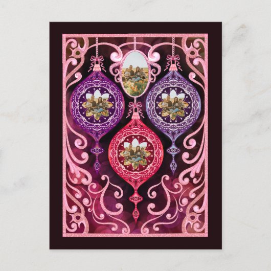 Ornamental Christmas - Photo Christmas card シーズンポストカード (正面)