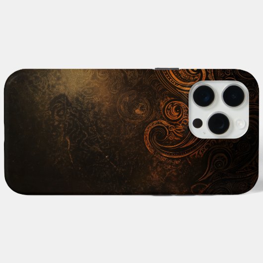 🖤 Ornamental Dark Gold Pattern - Luxurious & Intr Case-Mate iPhoneケース (裏面 (横))