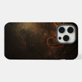 🖤 Ornamental Dark Gold Pattern - Luxurious & Intr iPhoneケース (裏面横)