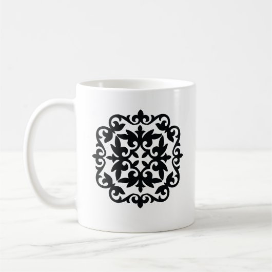 Ornamental Floral Design コーヒーマグカップ (左)