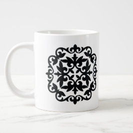 Ornamental Floral Design ジャンボコーヒーマグカップ