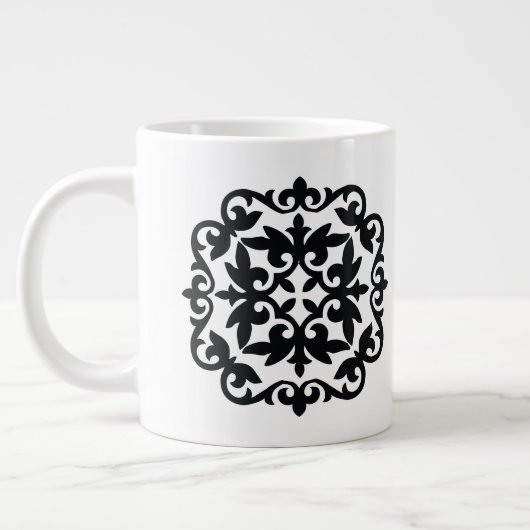 Ornamental Floral Design ジャンボコーヒーマグカップ (左)