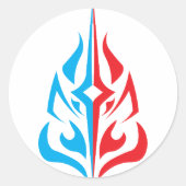 Ornamental Floral Design ラウンドシール (正面)