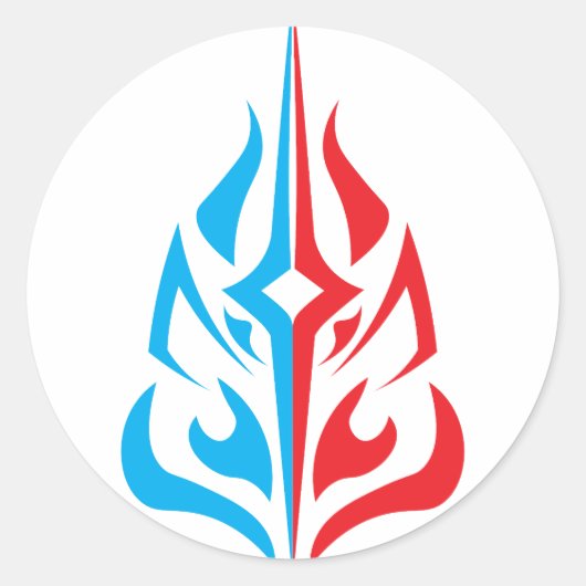 Ornamental Floral Design ラウンドシール (正面)