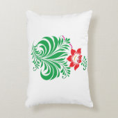 Ornamental Floral Flower Design – Elegant アクセントクッション (正面(垂直))