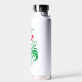 Ornamental Floral Flower Design – Elegant ウォーターボトル (左面)