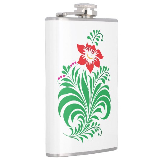 Ornamental Floral Flower Design – Elegant フラスク (右)