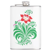 Ornamental Floral Flower Design – Elegant フラスク (正面)