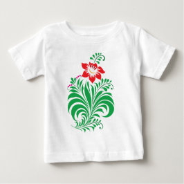 Ornamental Floral Flower Design – Elegant ベビーTシャツ