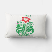 Ornamental Floral Flower Design – Elegant ランバークッション (正面)