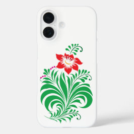 Ornamental Floral Flower Design – Elegant iPhone 16ケース