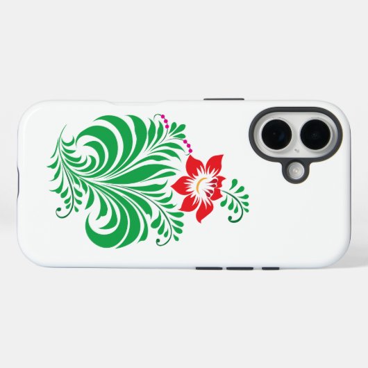 Ornamental Floral Flower Design – Elegant Case-Mate iPhoneケース (裏面 (横))
