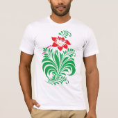 Ornamental Floral Flower Design – Elegant Tシャツ (正面)