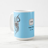 Ornamental Floral Heart Tattoo  コーヒーマグカップ (正面左)