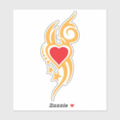 Ornamental Floral Heart Tattoo シール (シート)
