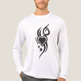 Ornamental Floral Heart Tattoo トライブレンドTシャツ