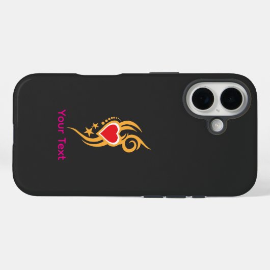 Ornamental Floral Heart Tattoo Case-Mate iPhoneケース (裏面 (横))