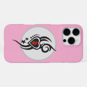 Ornamental Floral Heart Tattoo iPhoneケース (裏面横)