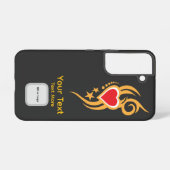 Ornamental Floral Heart Tattoo Samsung Galaxyケース (裏面横)