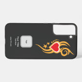 Ornamental Floral Heart Tattoo Samsung Galaxyケース (裏面横)