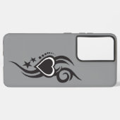 Ornamental Floral Heart Tattoo  Samsung Galaxyケース (左側面)