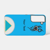 Ornamental Floral Heart Tattoo  Samsung Galaxyケース (裏面横)