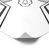 Ornamental Geometric Mandala with Faceted Layers ポスター (角)