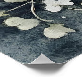 ornamental harp surrounded by white flowers ポスター (角)