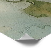 ornamental harp surrounded by white flowers ポスター (角)