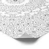 Ornamental Heart Filigree Coloring Page Artwork ポスター (角)