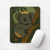 Ornamental Koala in Botanical Mandala マウスパッド (マウス)