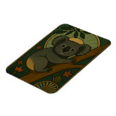 Ornamental Koala in Botanical Mandala マグネット (左側)